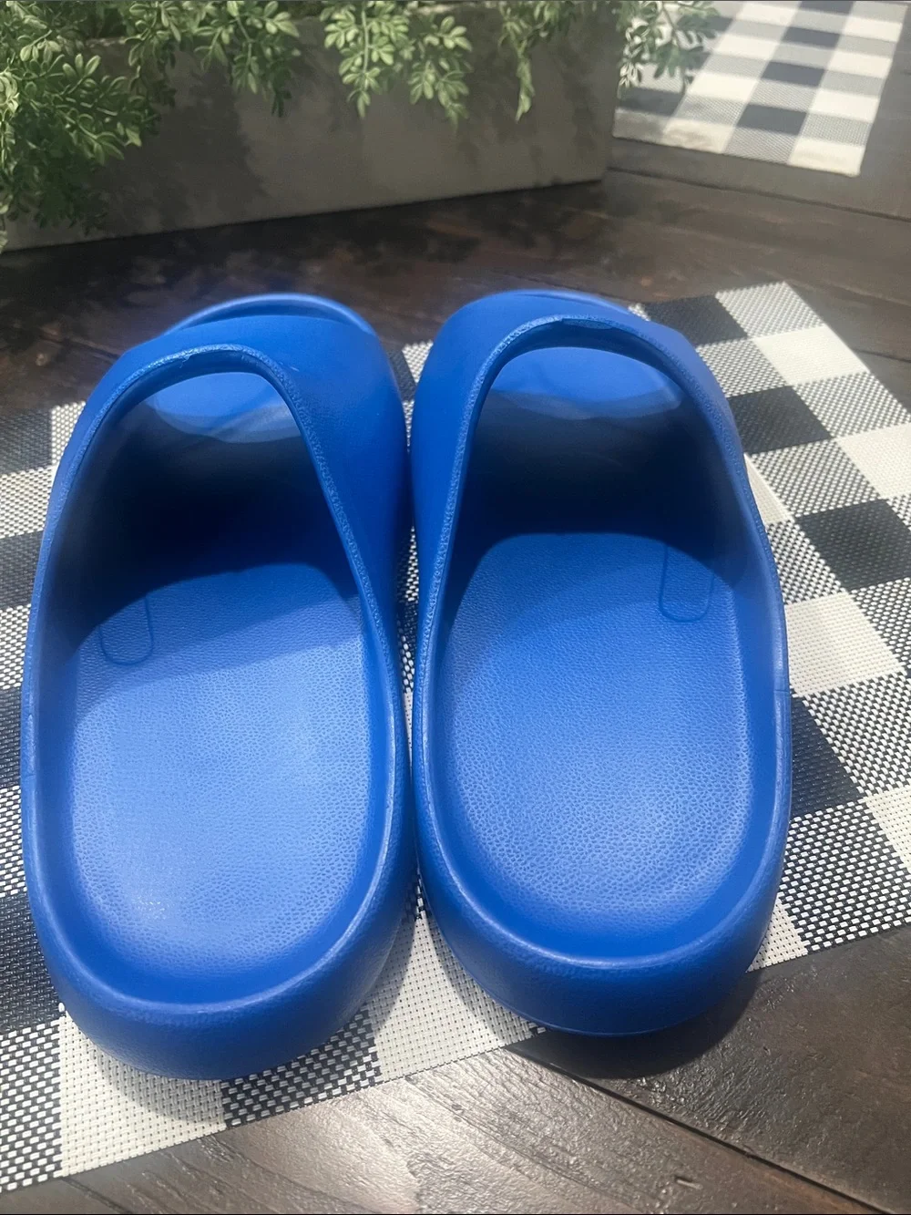 Men’s  Blue Slip-On Cushioned Slides